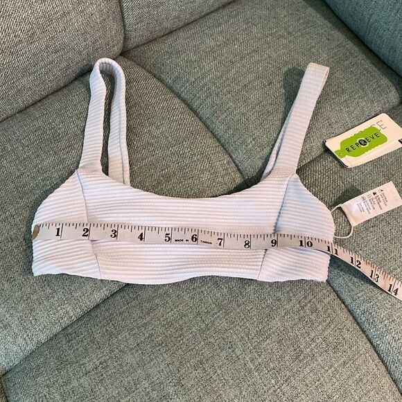 NWT L*Space Jess Ribbed Bikini Top Light Blue Sz.XS - Picture 6 of 10